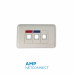 1-272378-3 FacePlate Decorator Kit, 2 port, w/Icon & Label, White 1-272378-3 FacePlate Decorator Kit, 2 port, w/Icon & Label, White